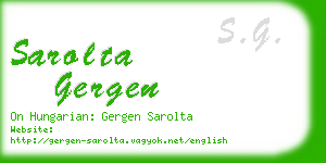 sarolta gergen business card